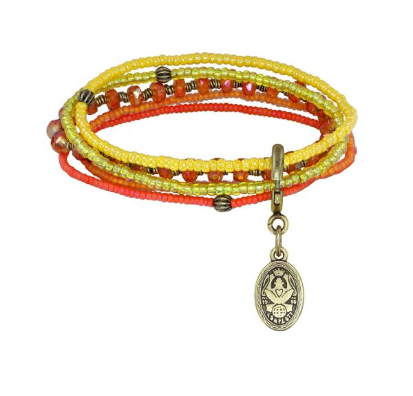 Gelb/orange - Petit Glamour d'Afrique - Armband von Konplott